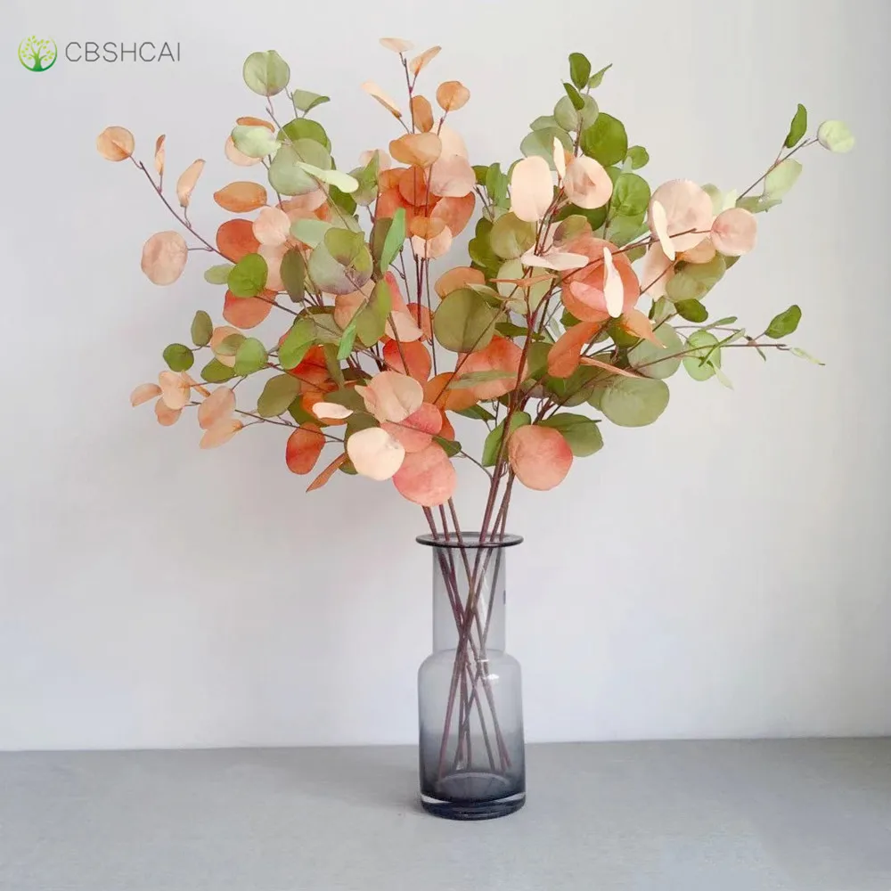 

New Style Artificial Eucalyptus Apple Leaves Fake Plant Simulation Plant Flower Wedding Hall Hotel Autumn Home Garden Decoration