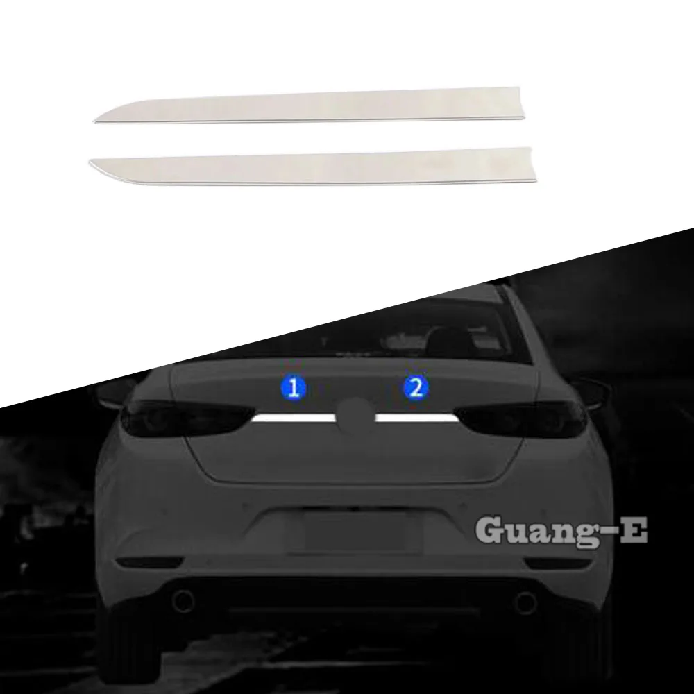 

For Mazda 3 Mazda3 Axela M3 2019 2020 2021 2022 Car Sticker Styling Rear License Plate Door Trunk Tailgate Plate Trim Lamp Parts