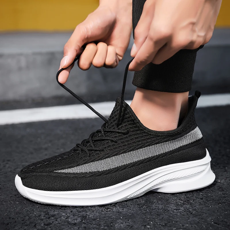 

New Fashion High Top Sock Sneakers Men Outdoor Walking Sports Trainers Soft Comfortable Thick Bottom Dad Shoes Zapatillas Hombre
