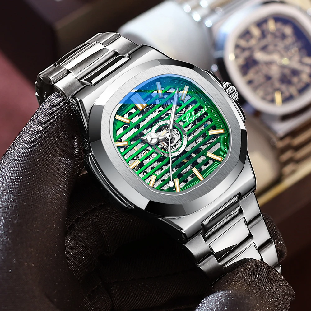 

Chenxi New Top Brand Automatic Mechanical Watch Men Clock Luxury Skeleton Tourbillon Watches Waterproof Luminous Wristwatches