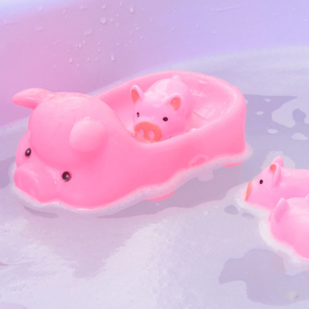 

Cute Elastic Soft Pink Pig Chinese Kawaii Animal BathToys for Children Baby Gifts Vinyl Pig Beach Decorative Pig Toy