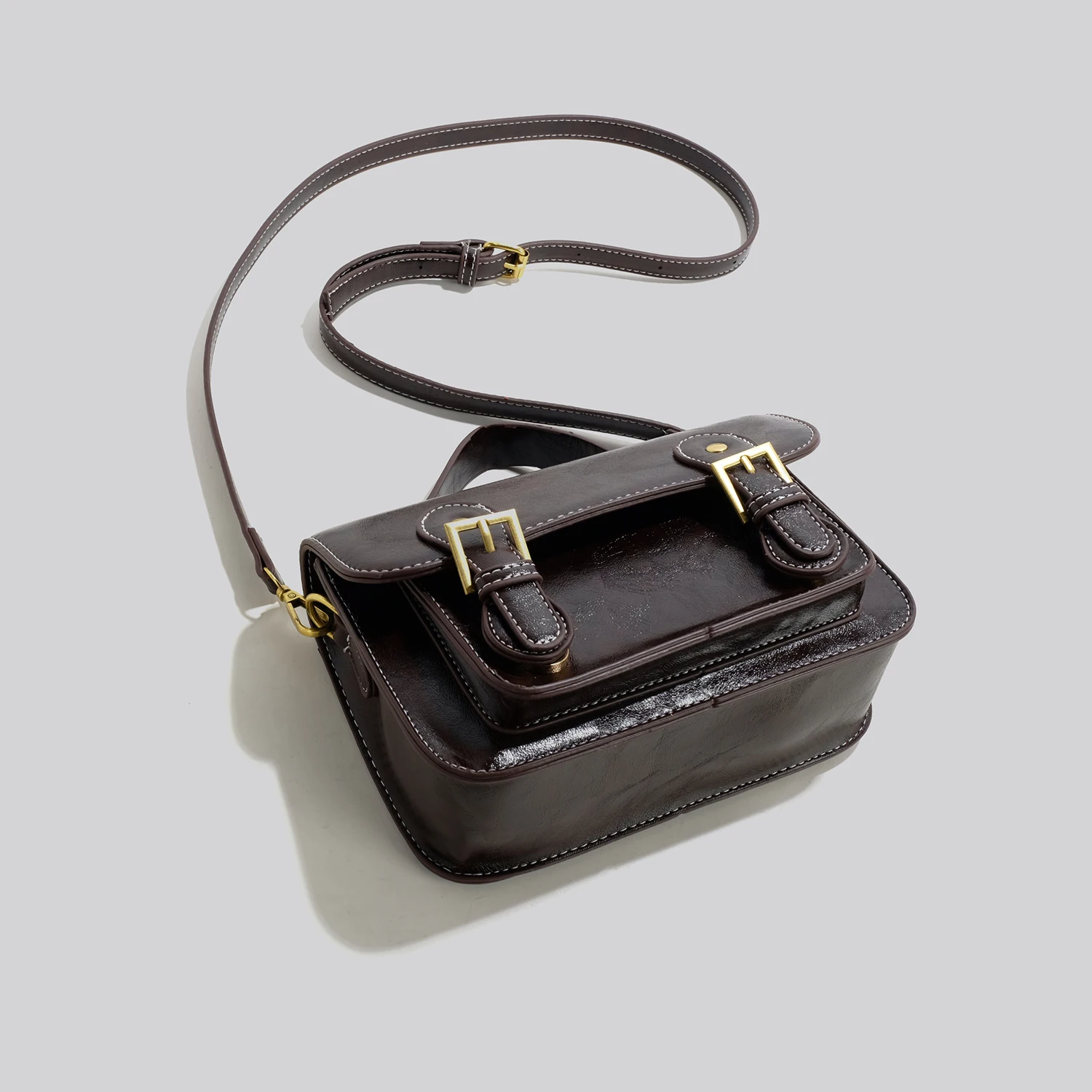 Сумка-мессенджер женская из экокожи винтажный саквояж на плечо в повседневном