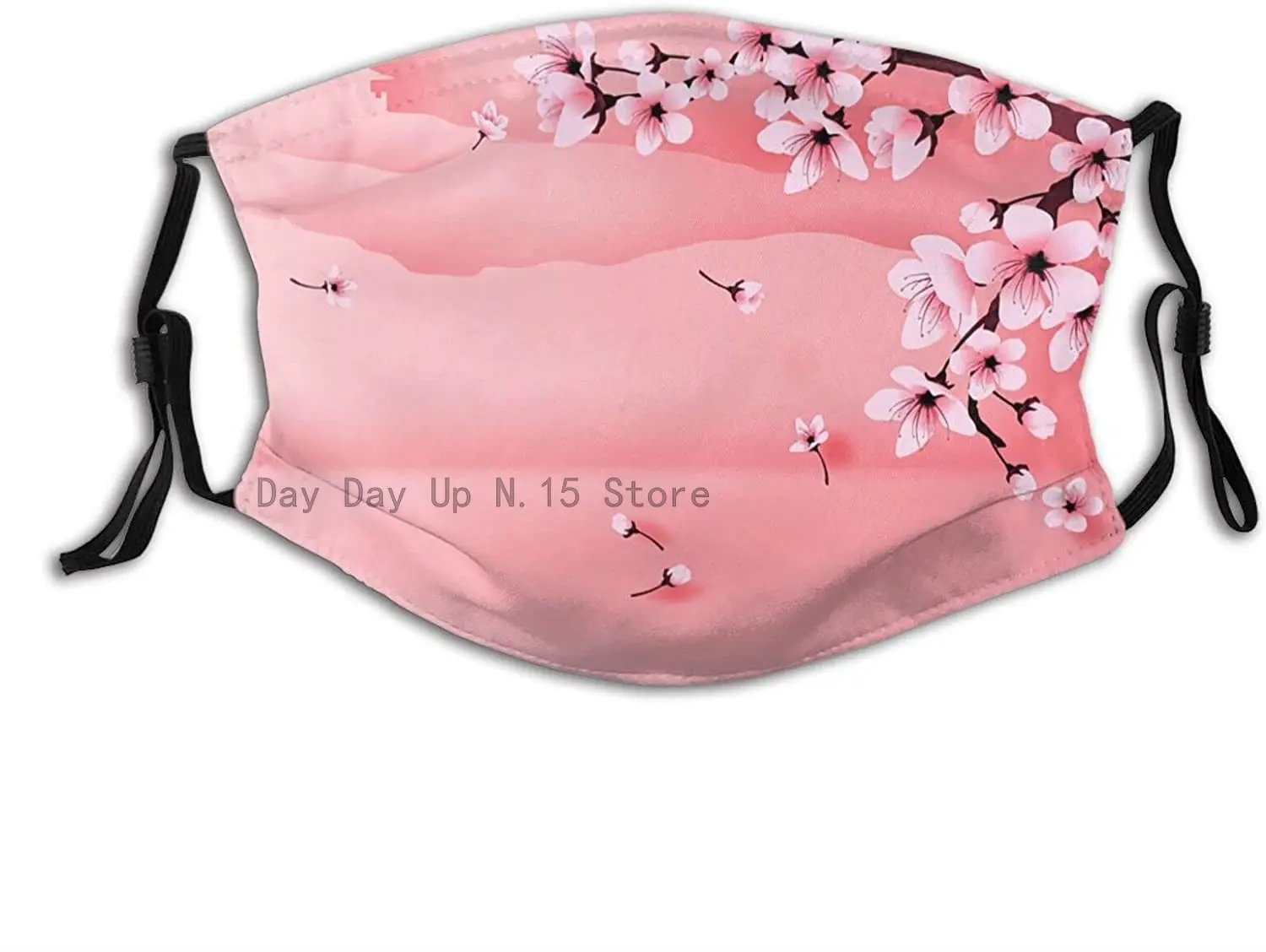 

Модная маска для лица с красным и белым цветком вишни, моющаяся многоразовая Балаклава, Регулируемая Маска с 2 фильтрами