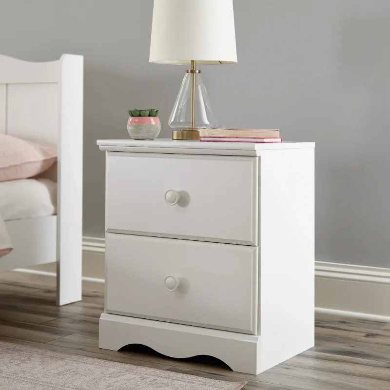 

Sauder Storybook 2-Drawer Nightstand, Soft White Finish bedside table bedroom furniture