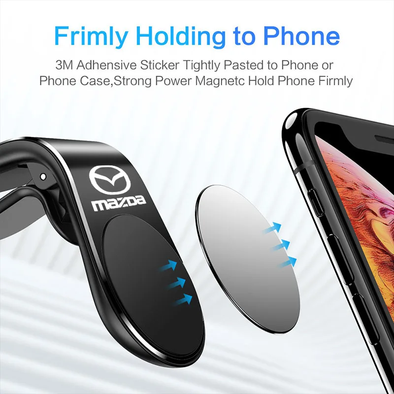 Фото Автомобильный магнитный держатель для телефона, подставка для вентиляционного отверстия, магнитное крепление для GPS, держатель для Mazda 3 bk bl 323 Axela Atenza CX-3 CX-4 CX5, автомобильные аксессуары №5