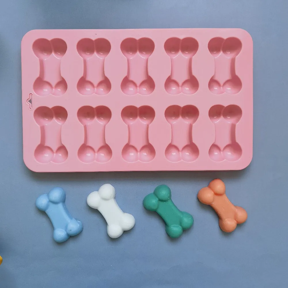 

Puppy ​Dog Paw Bone Silicone Molds Chocolate Candy Jelly Ice Cube Dog Treats Mold Soap Mould DIY Baking Cake Decorating Tools