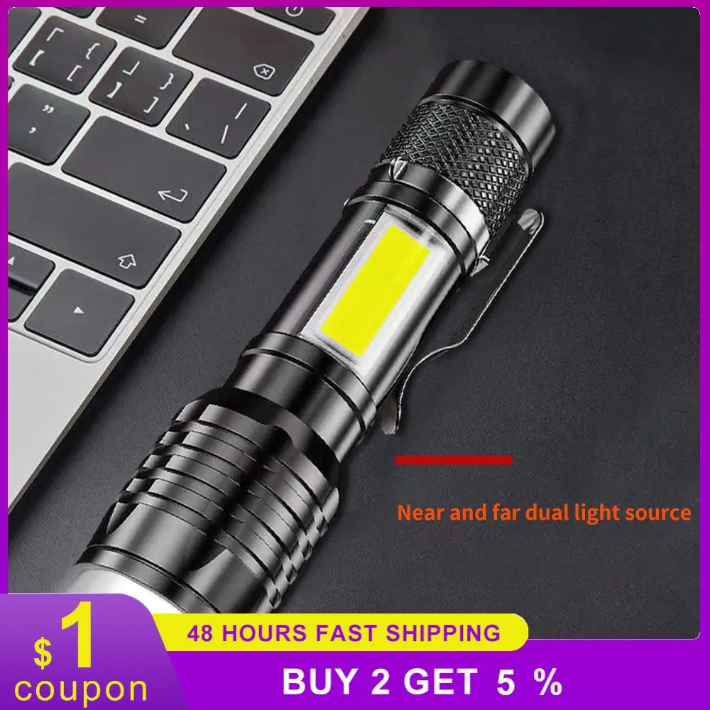 

Бытовое уличное освещение с Usb-зарядкой, мощный мини-фонарик, уличное освещение, супер яркий Электрический фонарь, новый светодиодный зум