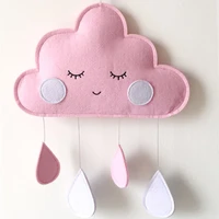 felt cloud raindrop pendant wall hanging ornaments nordic style kids room decorations baby tent nursery decor photo props