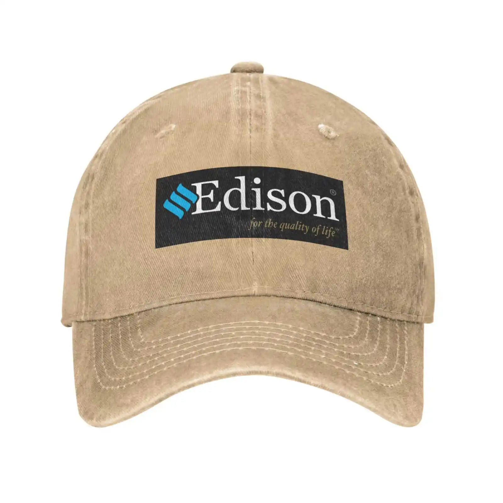 

Edison Electric Corp Top Quality Logo Denim cap Baseball cap Knitted hat
