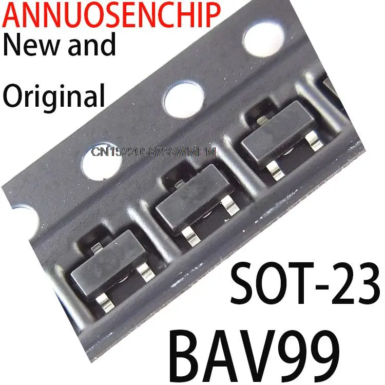 

Free shipping 3000PCS New and Original A7 BAV99LT1G SOT-23 Diode - General Purpose, Power, Switching 70V 215mA Dual BAV99