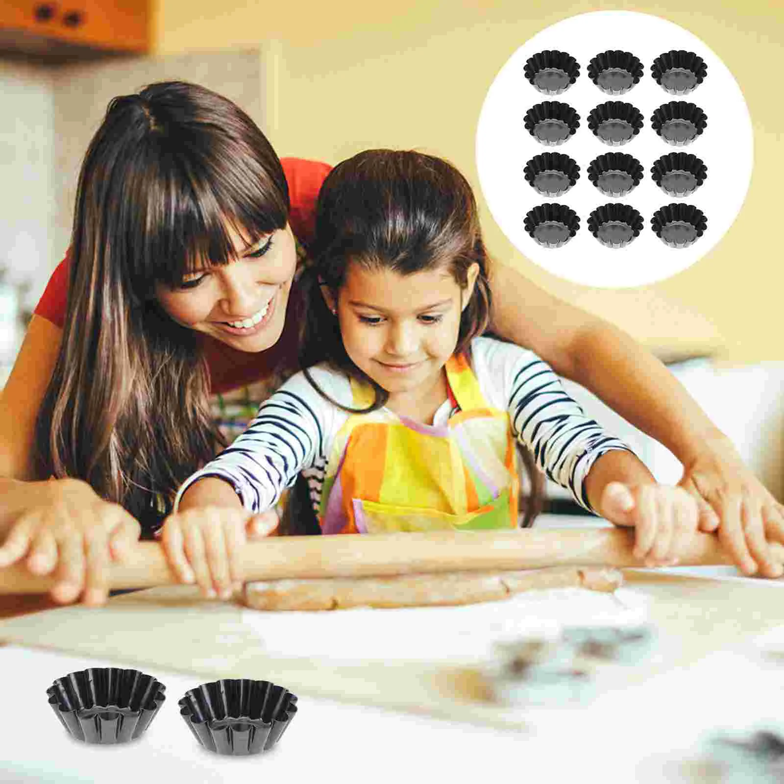 

Tart Pans Cup Molds Baking Mini Non Muffin Stick Pan Carbon Steel Egg Mold Tin Flower Cupcake Pie Tins Shell ：Minimetal Pudding