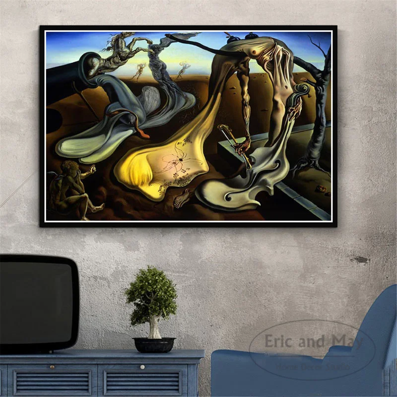 

Абстрактная картина Сальвадора Дали, настенная живопись с сюрреализмом, абстрактный декоративный домашний декор