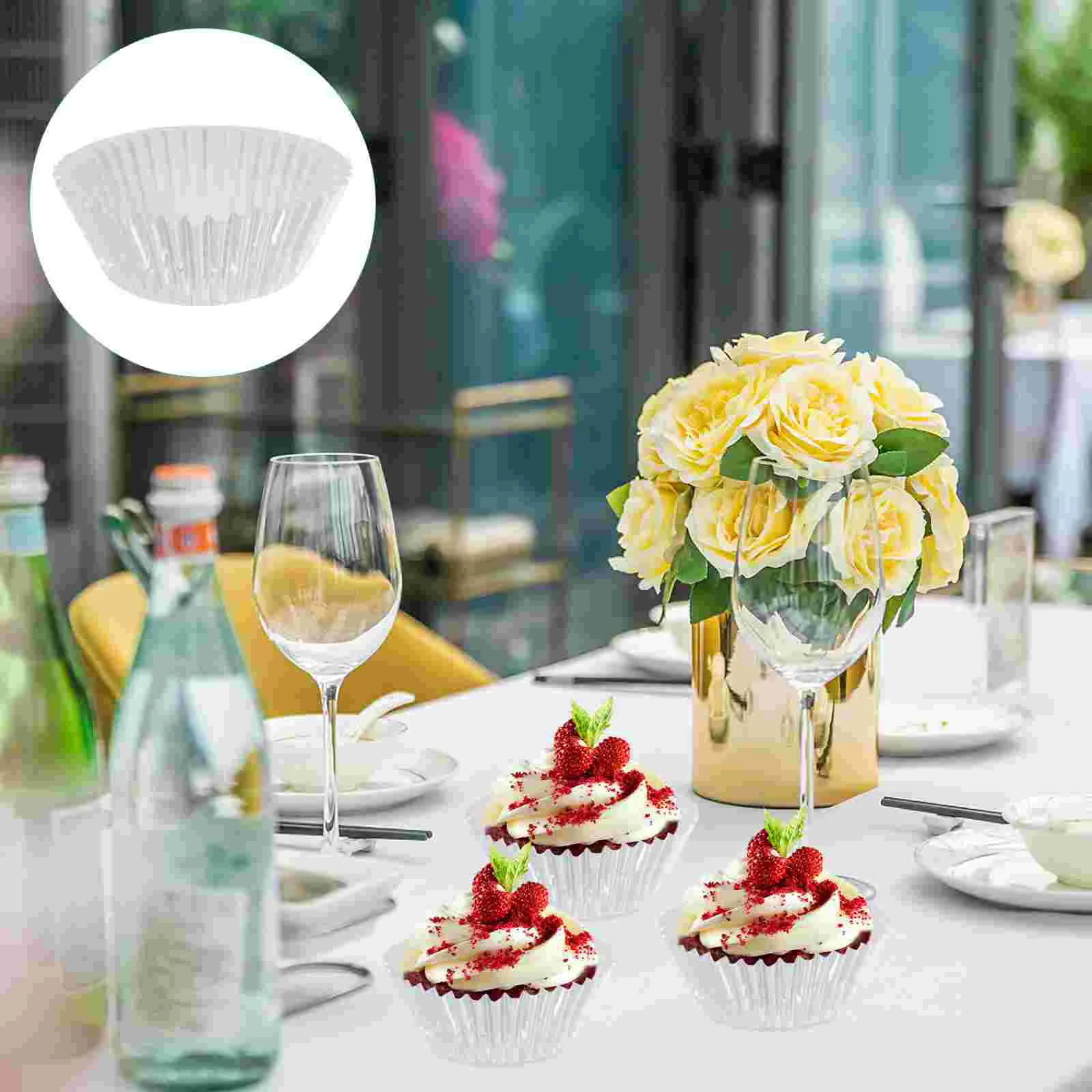 

Baking Cupcake Cake Cup Cups Muffin Paperaluminum Liners Mini Silicone Disposable Molds Pan Supply Shower Baby Server Wedding