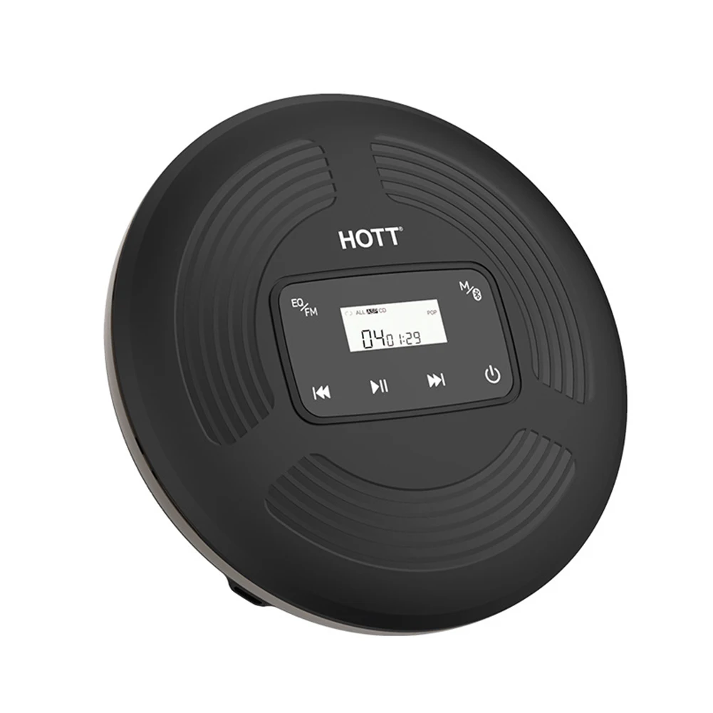 

Portable Round Bluetooth-Compatible Music CD Player+Earphone Audio Player