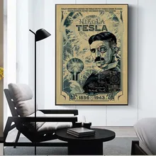 VNikola Tesla poster Aesthetics Inventor Thomas Edison Historical Knoxville Vintage Canvas Painting For Wall Art Mural Room Deco