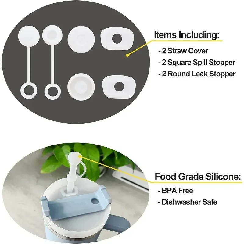 Силиконовая пробка с защитой от проливания набор из 9 штук совместимая чашкой