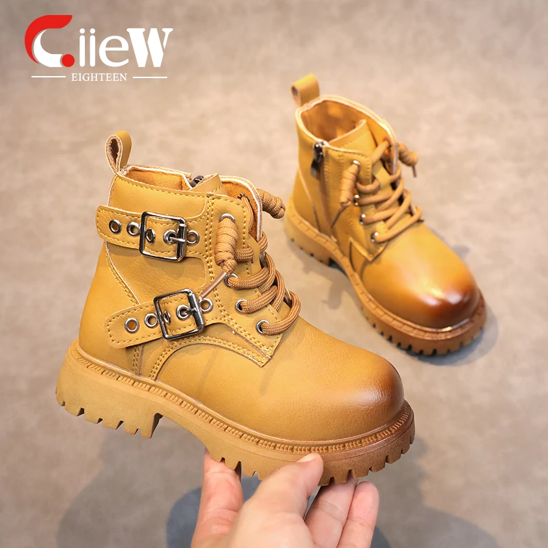 

Детские короткие ботинки для девочек, красивая повседневная обувь из искусственной кожи, на молнии, Размеры 26-36