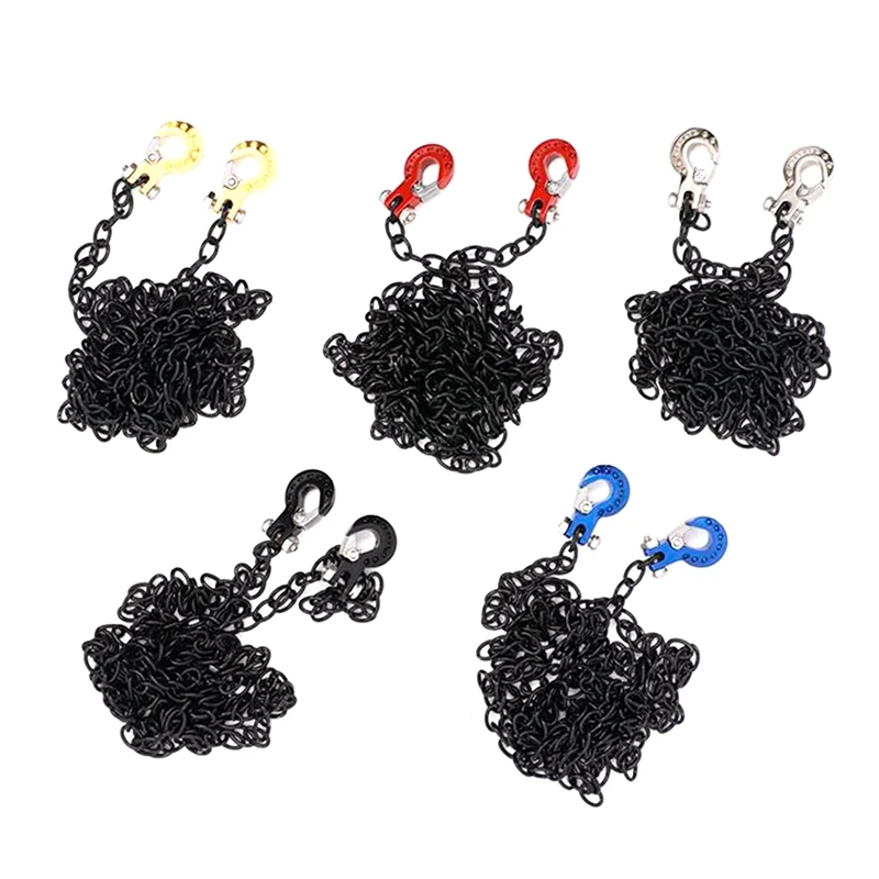 

1/10 RC Crawler Car Tow Chain With Trailer Hook For TRX4 Axial SCX10 90046 Tamiya CC01 D90 D110 RC Car