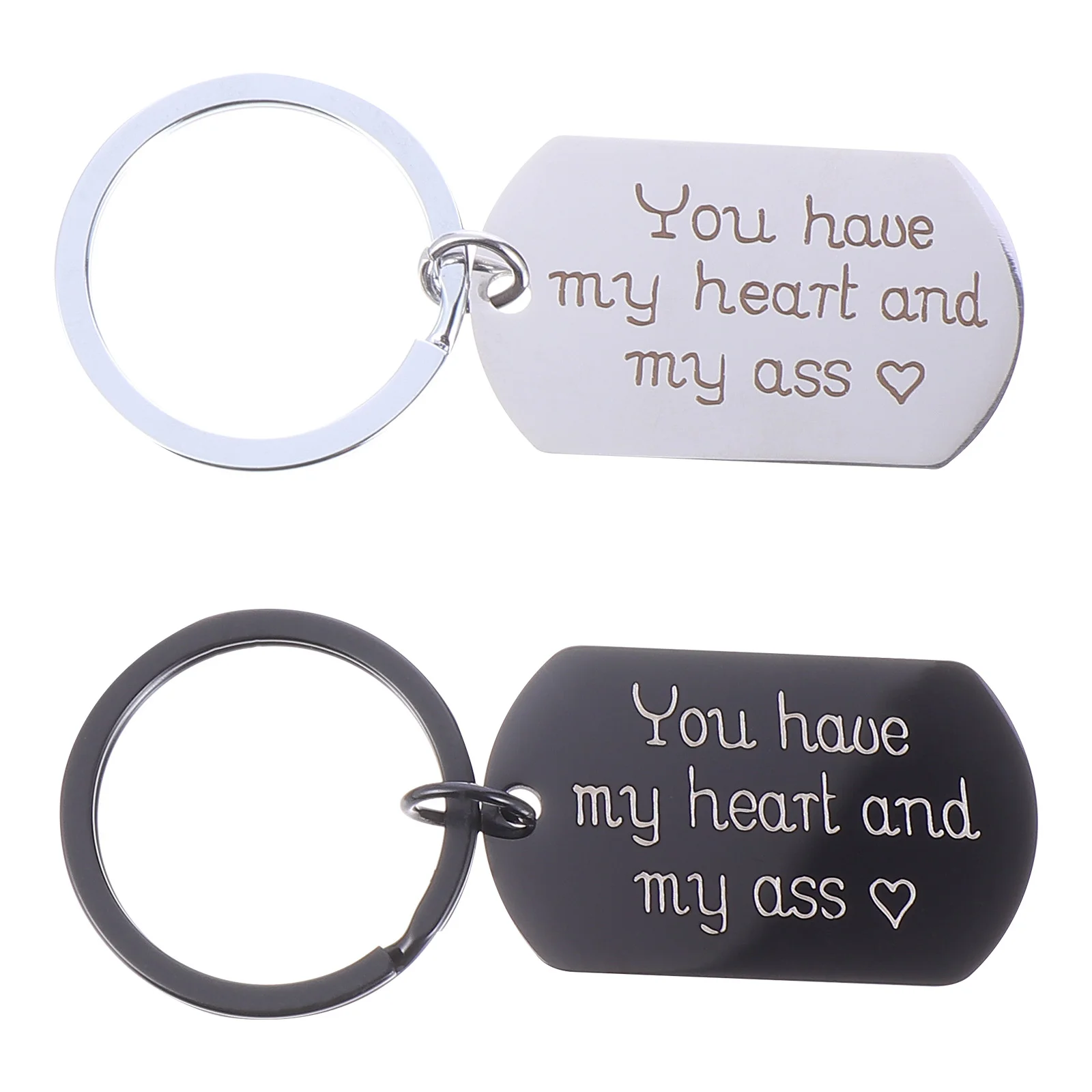 

Key Keyring Metal Charm Stainless Steel Keychains Pendant Rings Ornaments Chins Friendsgifts Chain Funnyfob Boyfriend Purse