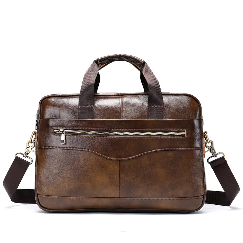 Genuine Leather Male Package Man Leisure Time Business Affairs Briefcase Cross Section Men's Single Shoulder Satchel Handbag