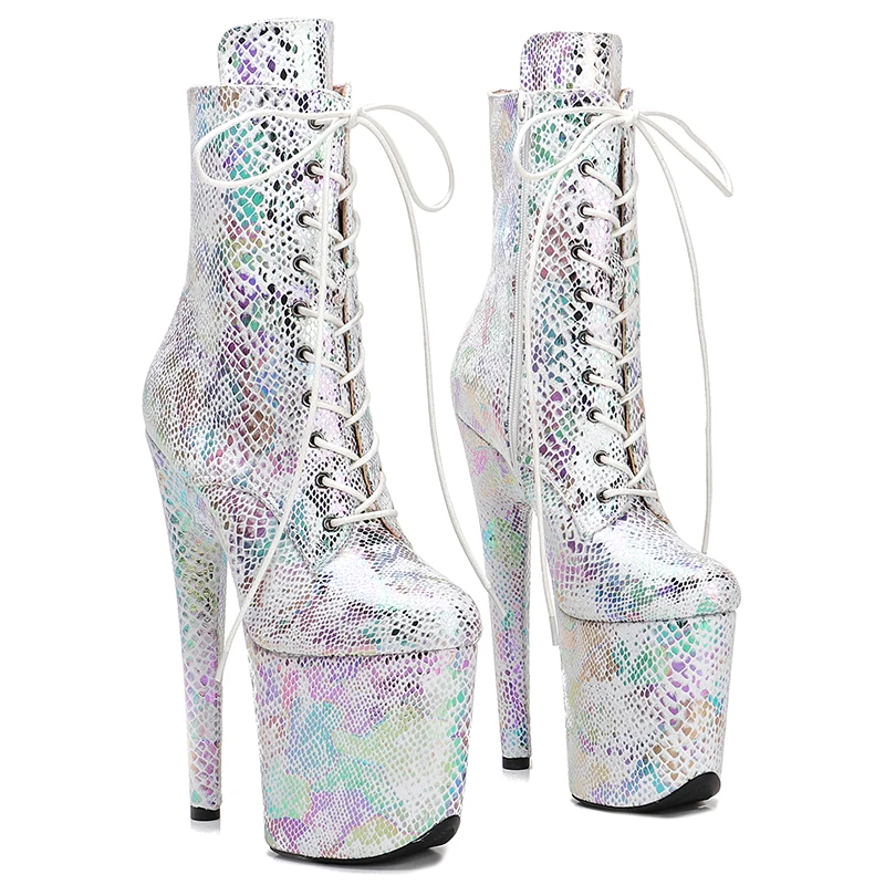 Leecabe  20CM/8inches Pole dancing shoes High Heel platform Pole Dance boot