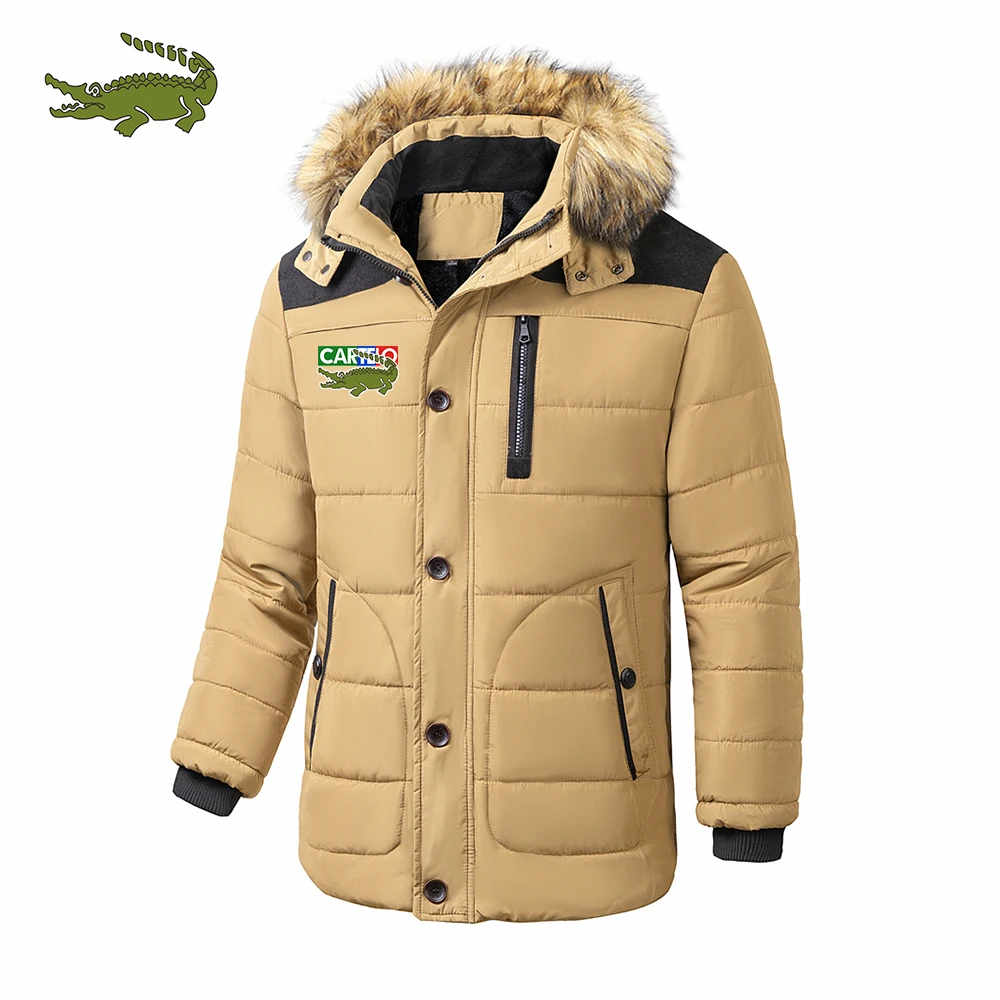 CARTELO brand jacket men's winter cotton jacket thickened warm plus fleece jacket new high-quality cotton jacket