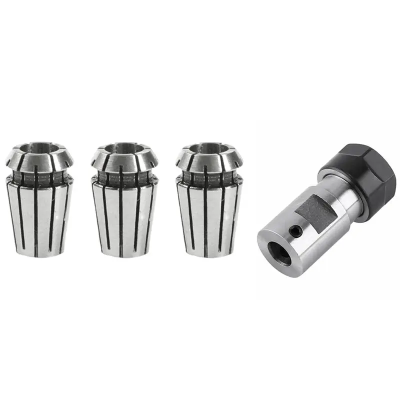

2 Set ER11 Collet Chuck Motor Shaft Extension Rod Spindle Collet Lathe Tools Holder Inner 8MM