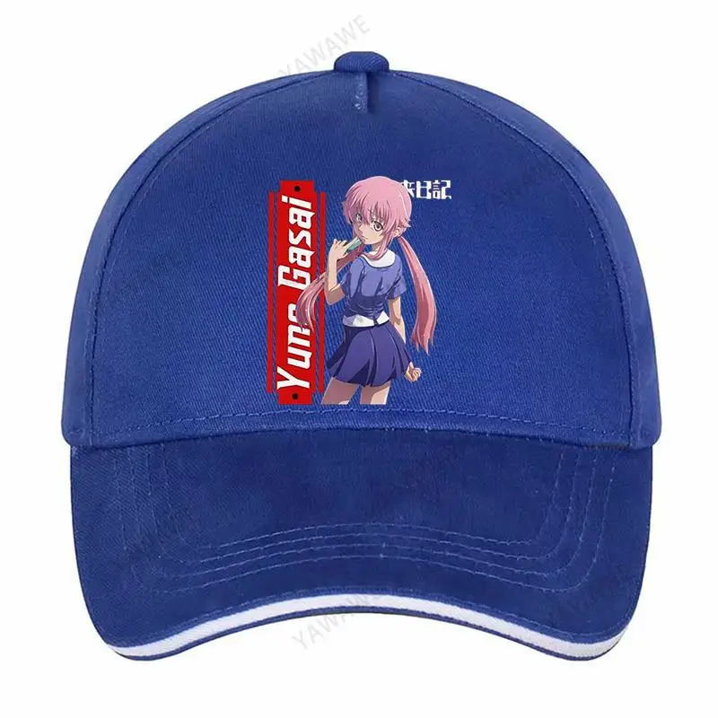 

Снэпбэк Кепка в стиле будущего Kawaii put Yuno Gasai, мужская хлопковая бейсболка, Кепка в стиле манга, бойфренд, кепка s Mirai Nikki, однотонная Кепка От Со...