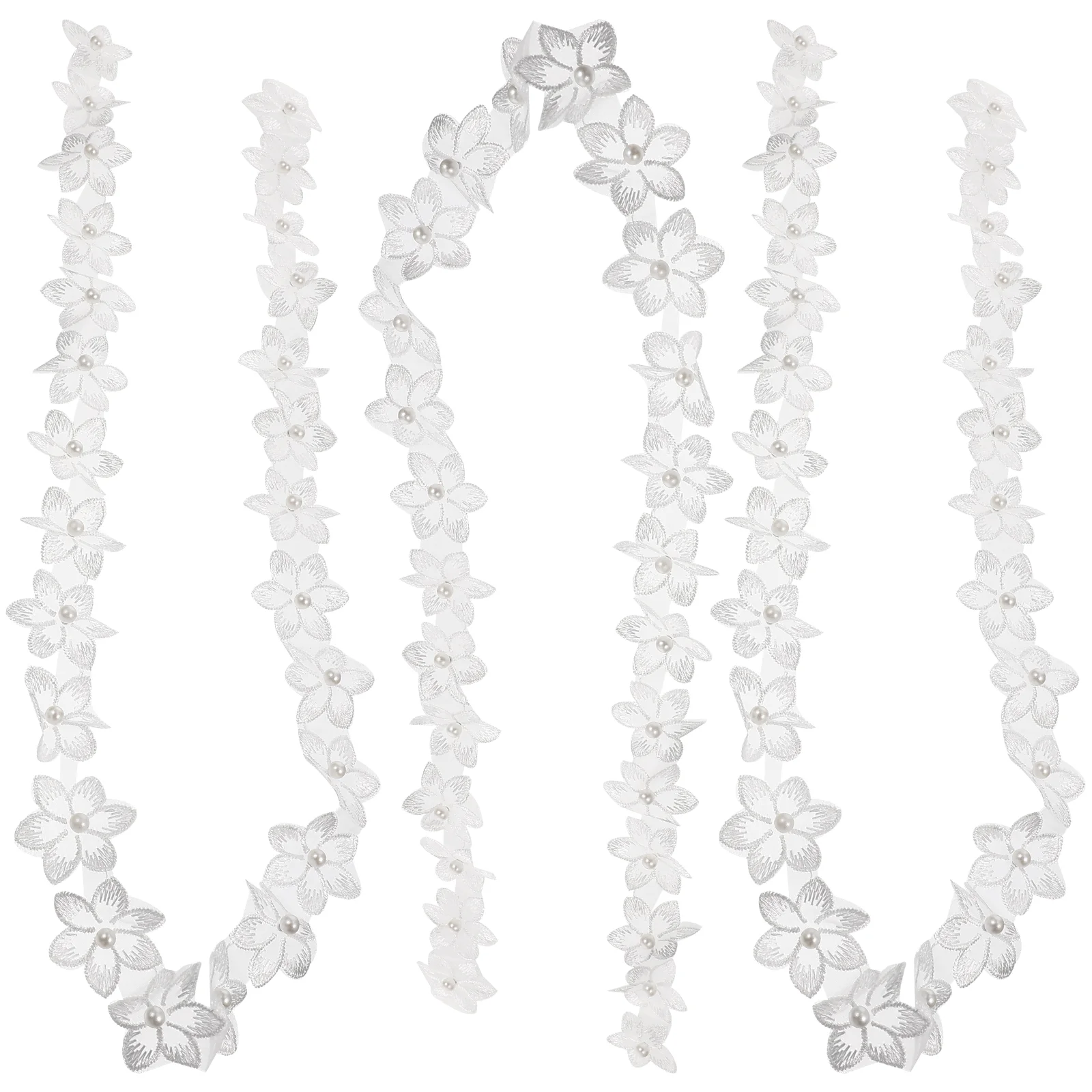 

Lace Trim Ribbon Sewing Flower Diy Embroidered Floral Embroidery Garment Vintage Daisy Sunflower Edging Trimmingswhite Material