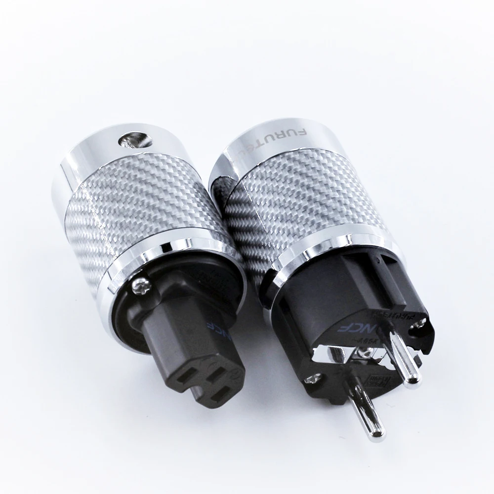 Высококлассный блок питания Furutech FI-E50 / FI-50 NCF Nano Schukostecker Crystal power с родиевым