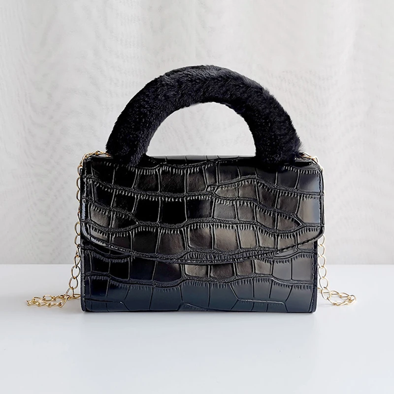 

Alligator Pattern Handbags For Women 2022 Soft PU Shoulder Bag Female Small Square Messenger Bag Ladies Travel Chain Crossbody