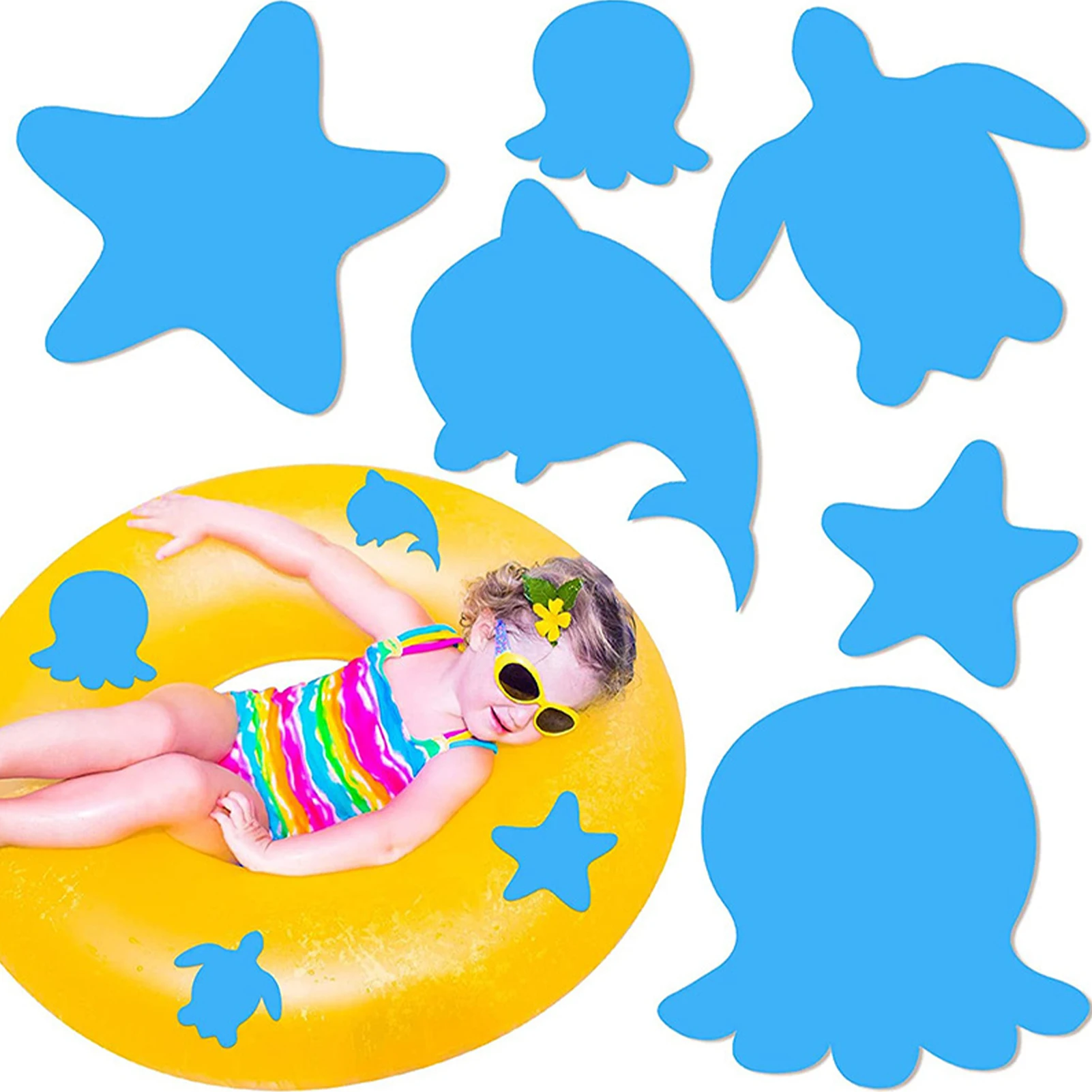 

Pool Patch Repair Kit Iatable Vinyl Repair Patches 20PCS Swimming Ring Pool Repair Patch Octopus Starfish Turtle Shape