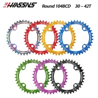 hassns mountain bike chainring bcd crown 104 mtb oval chainring bicycle rotor tray narrow wide dish chainwheel 3234363840t