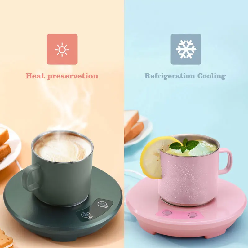 

2 In 1 Cup Cooler Coffee Mug Warmer Heating Cooling Beverage Plate For Water Tea Drink Milk Beer Cocoa For Home Office Desk Use