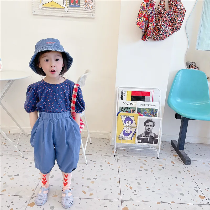 

Рубашки с круглым вырезом и коротким рукавом, пуловер стандартной длины, Простой Модный повседневный удобный детский летний пуловер с прин...