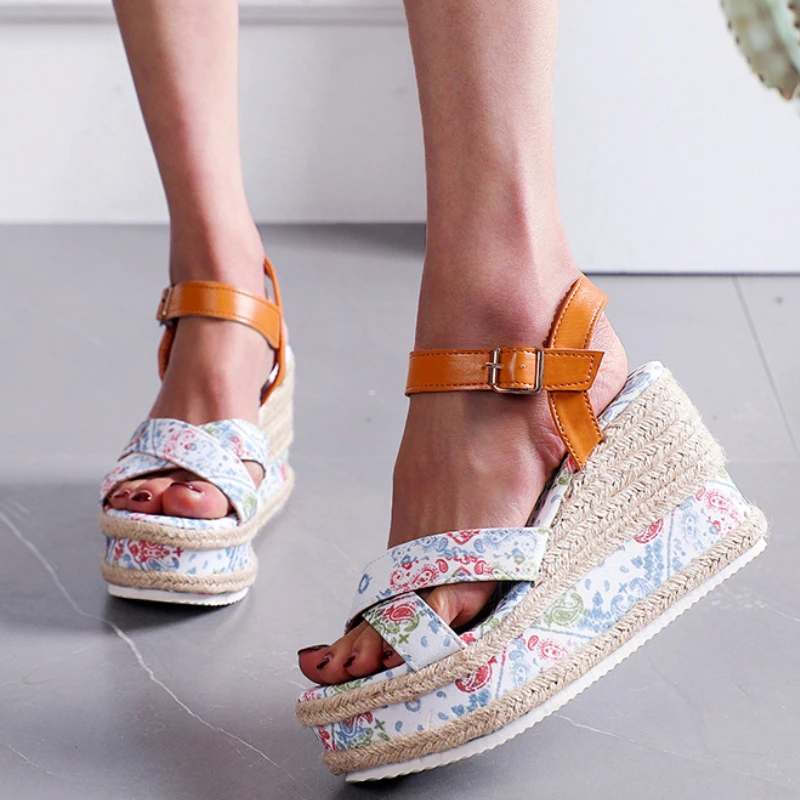 

Wedges Shoes For Women High Heels Sandals Summer Shoes 2022 Flip Flop Chaussures Femme Platform Sandals Plus Size 35-43