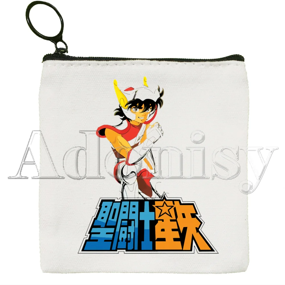 Saint Seiya Knights Of The Zodiac Burn Canvas Coin Purse Coin Purse Collection Canvas Bag Small Wallet Zipper Key Bag Hand Gift