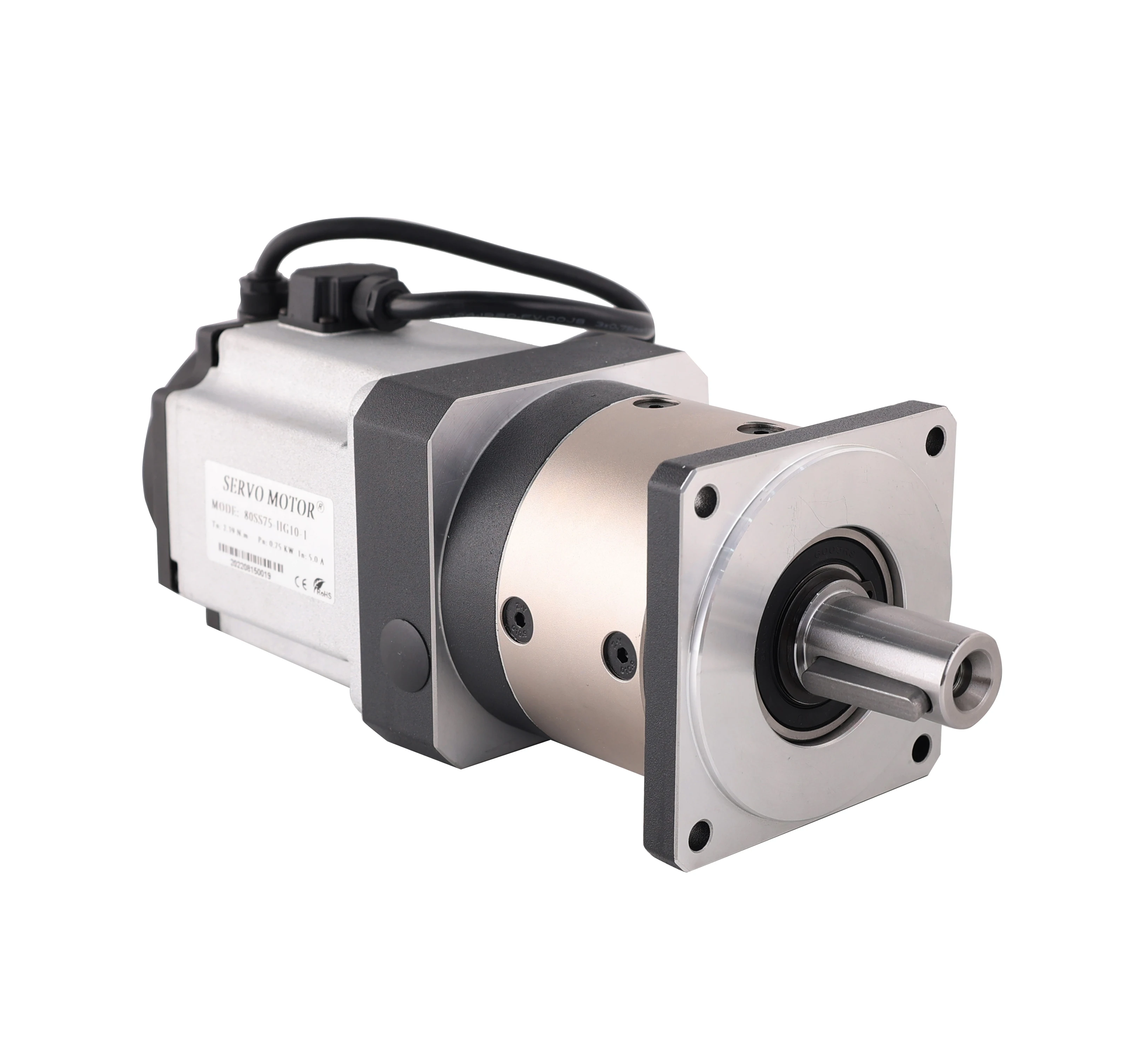 

5.0A 2.39N.m 80SS75-HG10-1 servo motor High precision planetary reducer sewing controller 750W geard ac Servo Motor