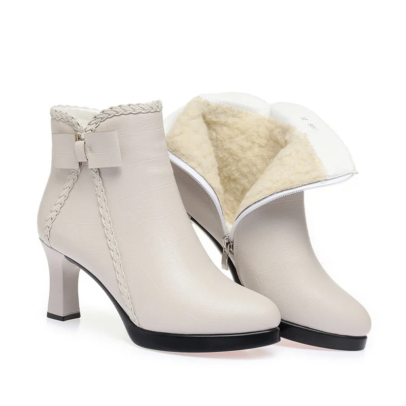 Осенние женские ботинки на платформе новые бархатные ботильоны высоком