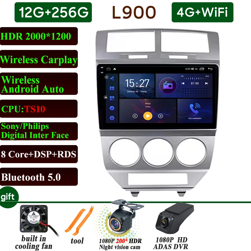 

Автомагнитола Android 16 для Dodge Caliber 2007-2010 с GPS, стерео, Carplay, мультимедийный плеер, Android Auto, экран, 4G, Wi-Fi, без 2DIN DVD