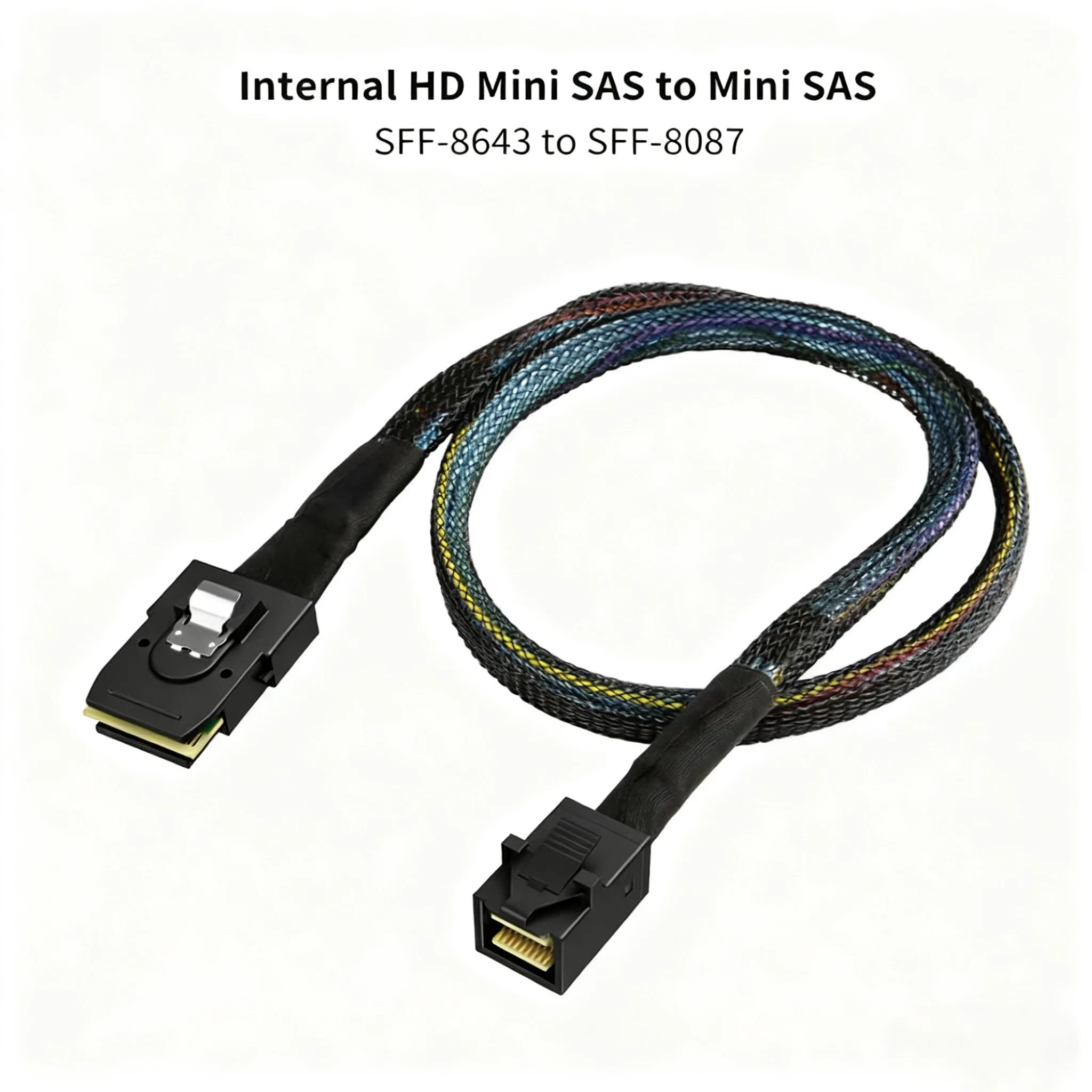 Фото Внутренний кабель Mini SAS HD SFF-8643 на SFF-8087 (36-контактный), 12 ГБ, 100 Ом, гибкий, поддержка RAID, контроллер PCIE 0,5 м/1,0 м №1