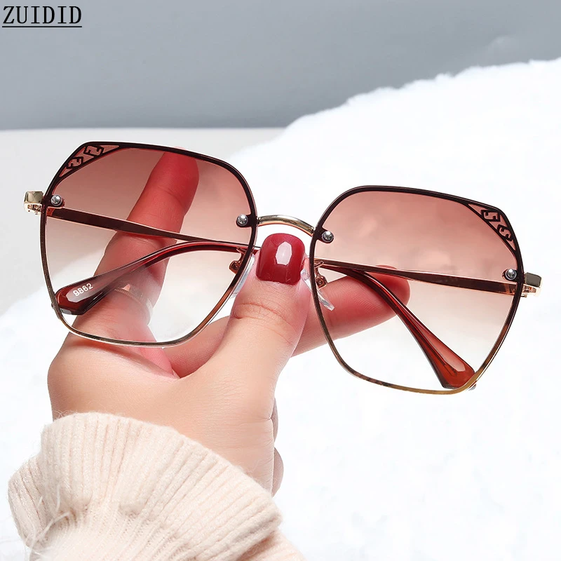 

Pretty Sunglasses Women Rimless Square Fashion Glasses Luxury Vintage Sonnenbrille Lunette De Soleil Femme Gafas De Sol Mujer