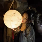 16 дюймов 40 см цветок Бамбук китайские буквы печатные круглые бумажные фонарики для свадьбы дня рождения украшение для вечеринки бумажные ремесла фонарь