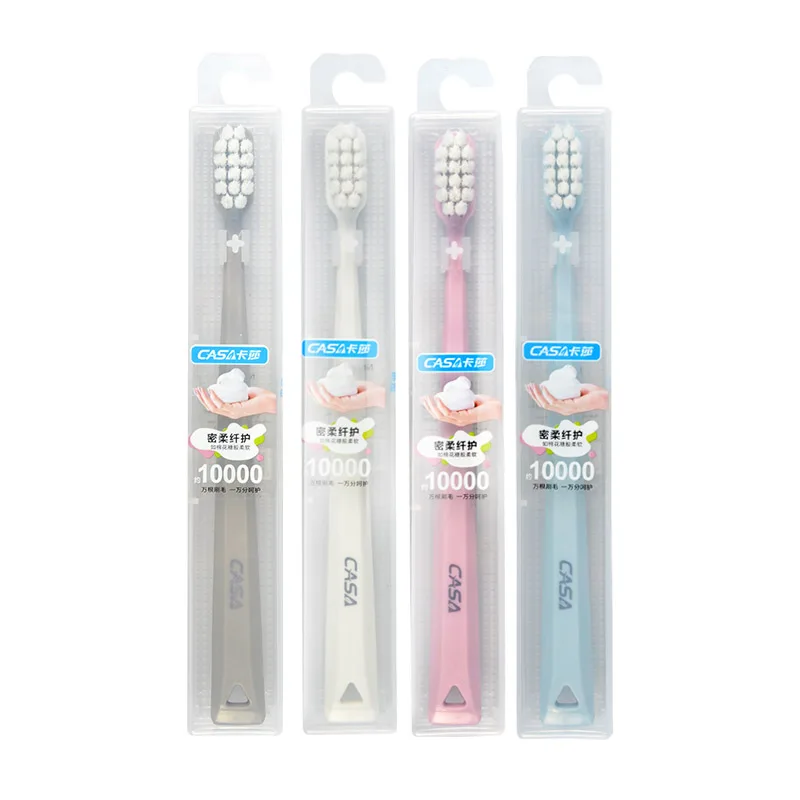 

Ultra Fine Soft Bristle Toothbrush Adult Tooth Brushes Couples Men Women Teeth Deep Cleaning Oral Care Brush Non-slip Handle
