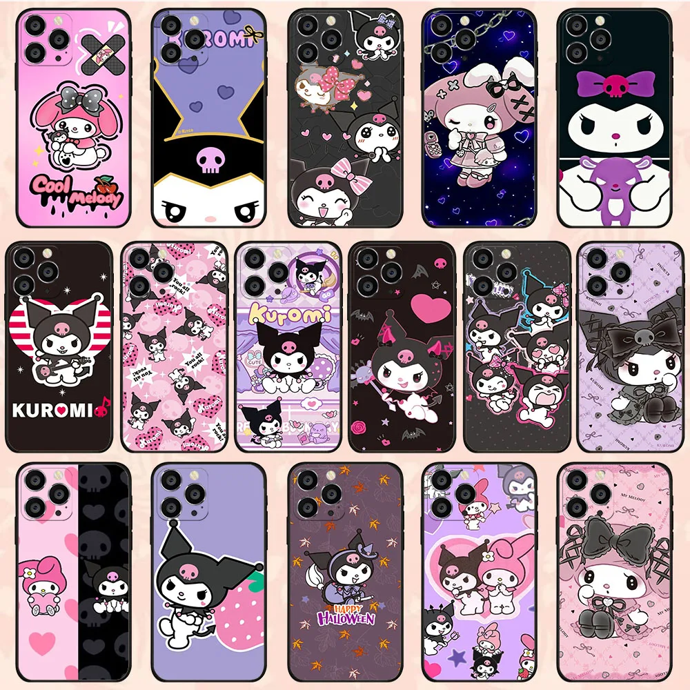 CK-26 Kuromi Melody Phone Case For OPPO F11 F17 A3 A95 A94 A57 A96 A77 A17 A92S A16K A17K A38