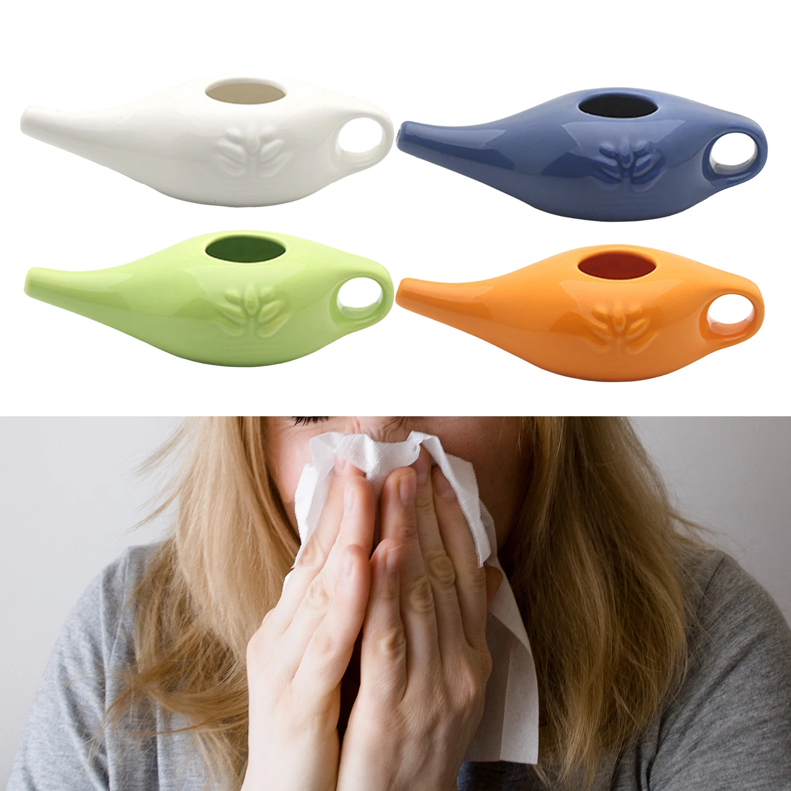 

Nose Cleaning Equipment Portable Pot Neti Nose Wash Ceramic Neti Pot Nose Washing Kit for Outdoor Hiking Multi Tool Outdoor