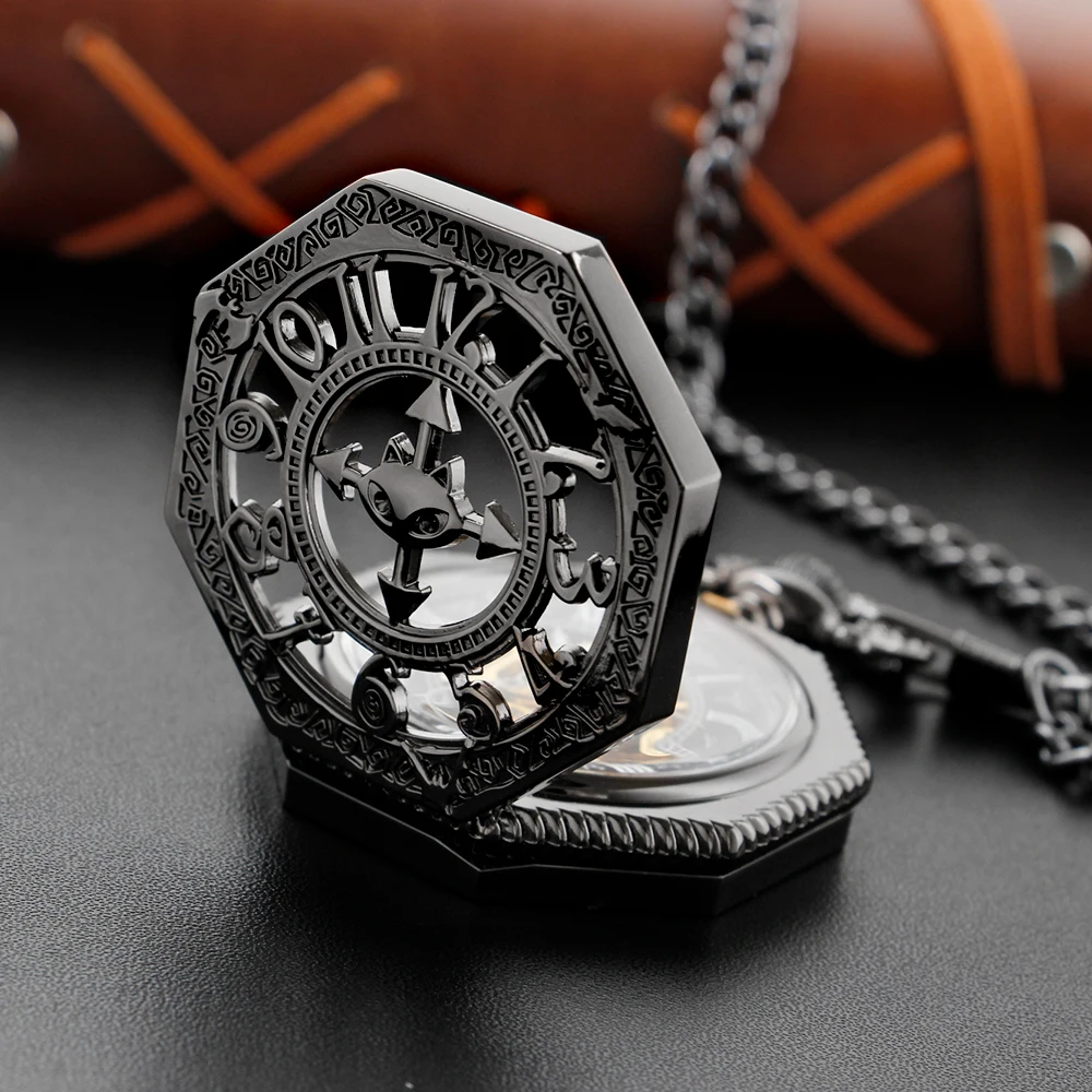 Cat Head Irregular Design Mechanical Pocket Watch High Quality Unisex Necklace Pendant Jewelry Gifts for Men and Women PJX1270