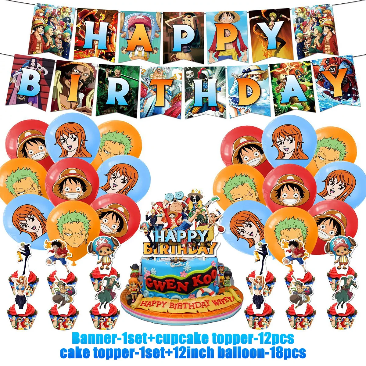 Воздушные шары One Piece MINISO