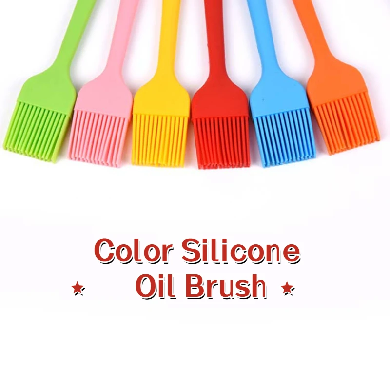 

Bbq Accessories Cooking Tools Outdoor Kitchen Gadgets Basting Brushes Cream Color Small Silicone Oil Brush Non-Stick