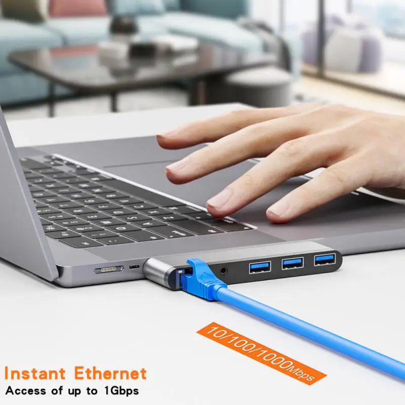 

New Super Speed Usb C Hub Universal Type C Desktop Docking Station 5gbps Phone Accessories Rj45 Audio Jack Card Reader Adapter